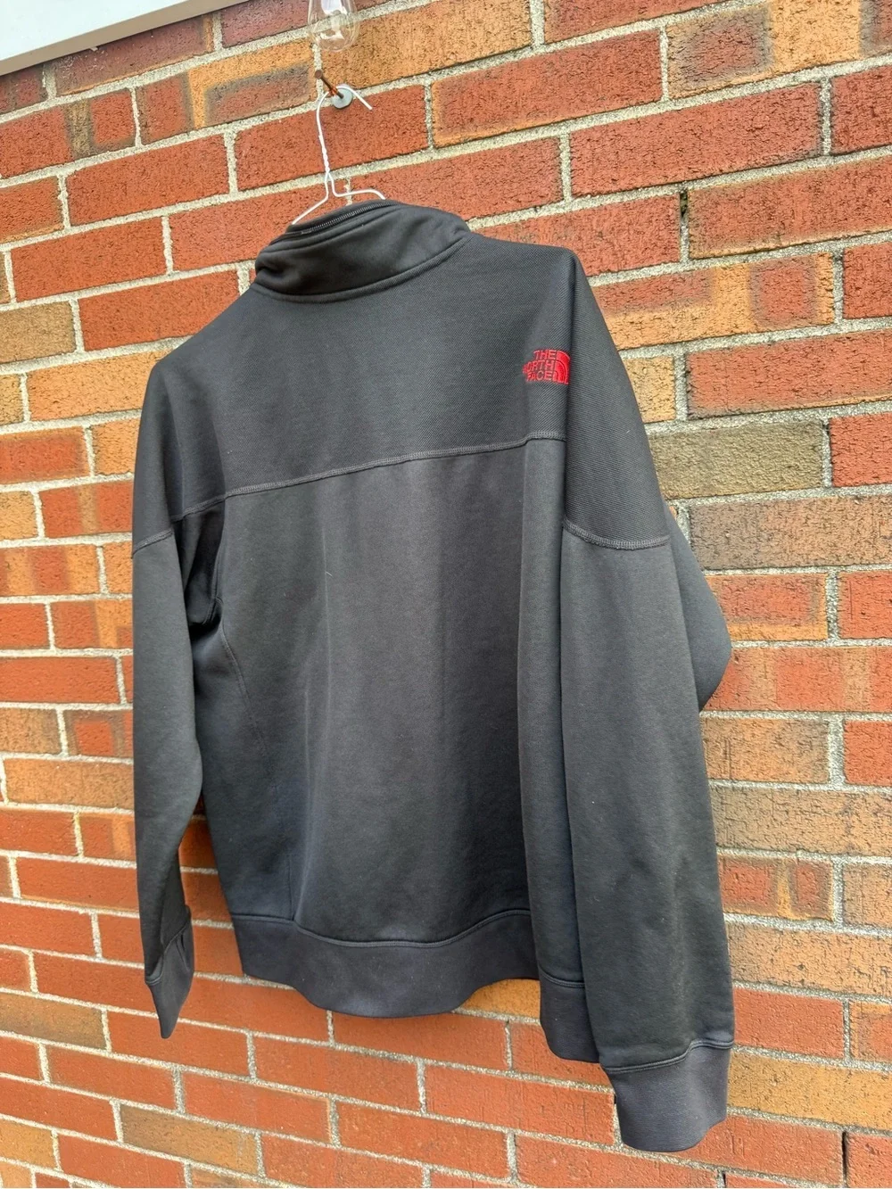 The North Face A5 Series Full Zip Jacket Mens Large Black Red Logo Fleece Lined